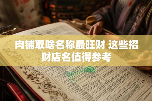 肉铺取啥名称最旺财 这些招财店名值得参考
