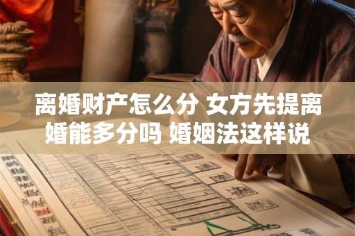 离婚财产怎么分 女方先提离婚能多分吗 婚姻法这样说