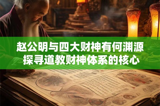 赵公明与四大财神有何渊源 探寻道教财神体系的核心