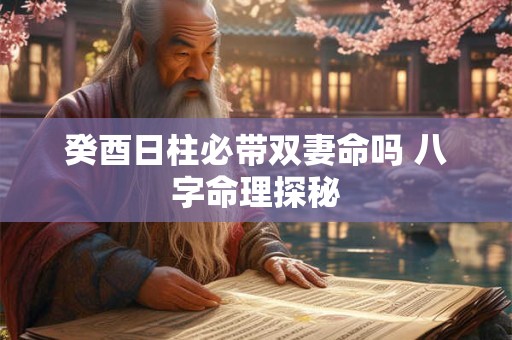 癸酉日柱必带双妻命吗 八字命理探秘