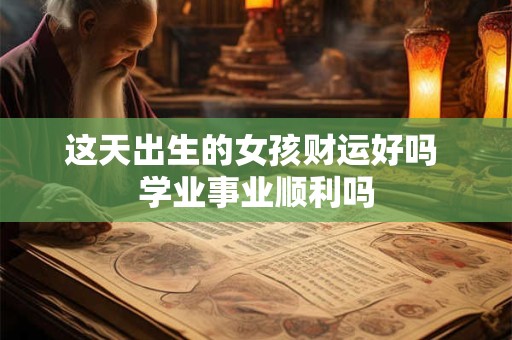这天出生的女孩财运好吗 学业事业顺利吗
