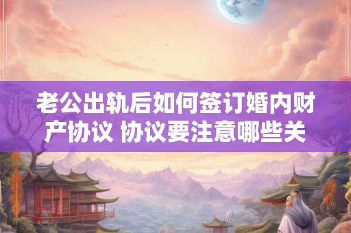 老公出轨后如何签订婚内财产协议 协议要注意哪些关键点