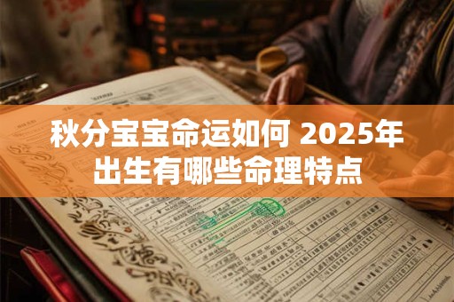 秋分宝宝命运如何 2025年出生有哪些命理特点