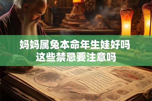 妈妈属兔本命年生娃好吗 这些禁忌要注意吗