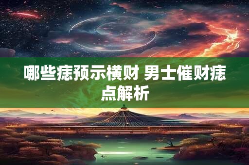哪些痣预示横财 男士催财痣点解析