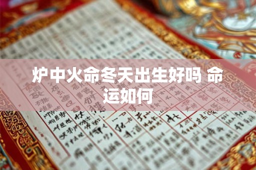 炉中火命冬天出生好吗 命运如何