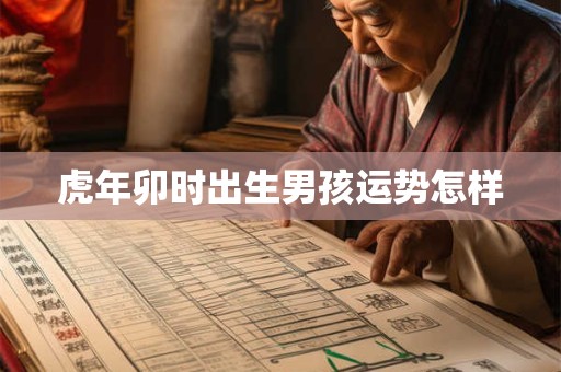 详细阅读:虎年卯时出生男孩运势怎样 虎年卯时出生男孩运势怎样