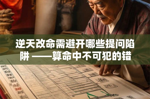 逆天改命需避开哪些提问陷阱 ——算命中不可犯的错