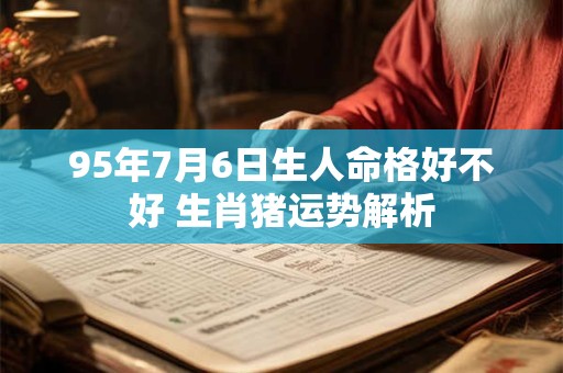 95年7月6日生人命格好不好 生肖猪运势解析