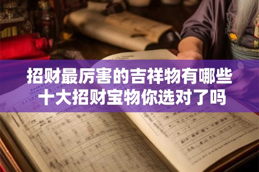 招财最厉害的吉祥物有哪些 十大招财宝物你选对了吗