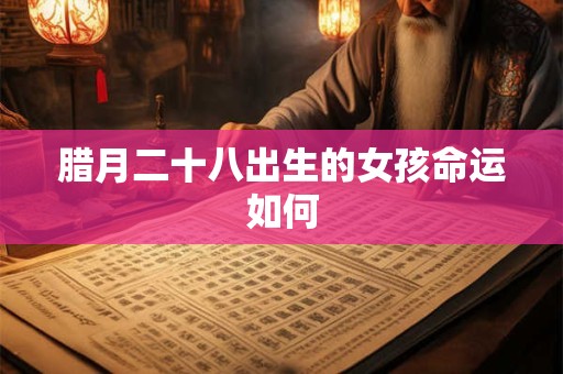 腊月二十八出生的女孩命运如何