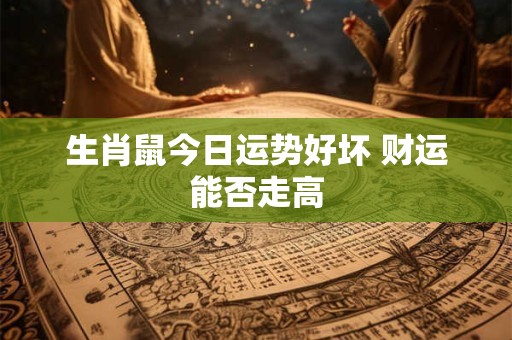 生肖鼠今日运势好坏 财运能否走高