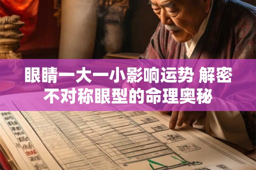 眼睛一大一小影响运势 解密不对称眼型的命理奥秘