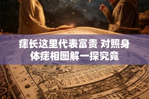 痣长这里代表富贵 对照身体痣相图解一探究竟