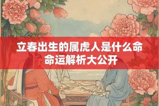 立春出生的属虎人是什么命 命运解析大公开