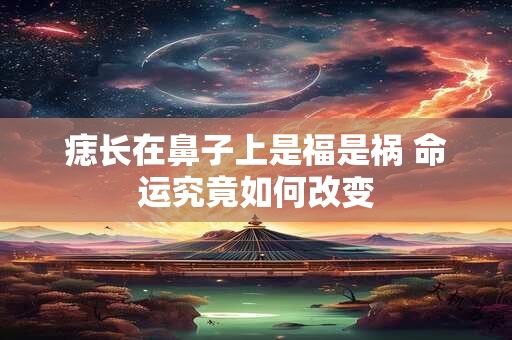 痣长在鼻子上是福是祸 命运究竟如何改变