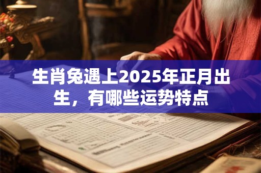 生肖兔遇上2025年正月出生，有哪些运势特点