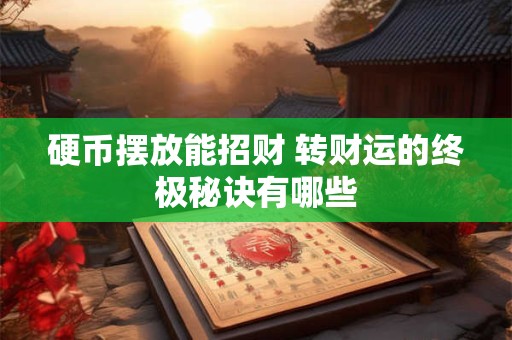 硬币摆放能招财 转财运的终极秘诀有哪些