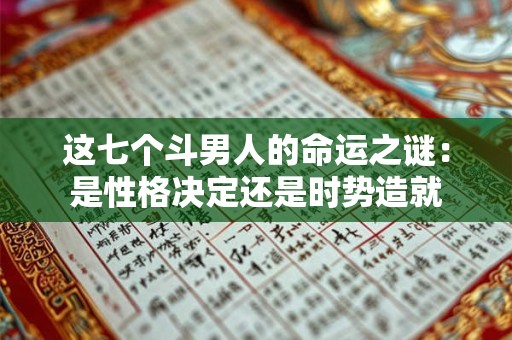 这七个斗男人的命运之谜：是性格决定还是时势造就