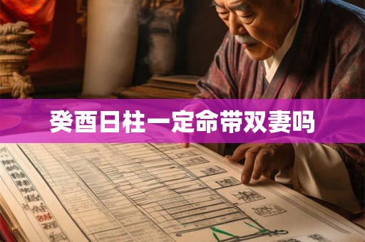 癸酉日柱一定命带双妻吗