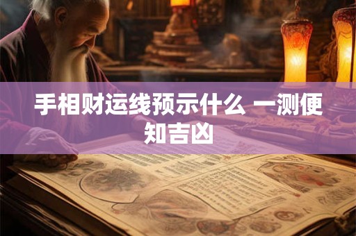 手相财运线预示什么 一测便知吉凶