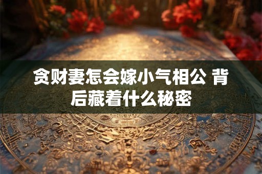贪财妻怎会嫁小气相公 背后藏着什么秘密
