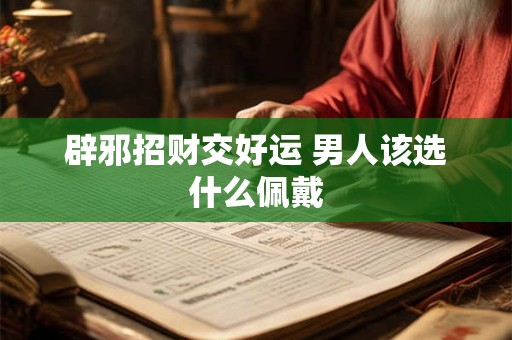 辟邪招财交好运 男人该选什么佩戴