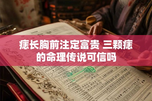 痣长胸前注定富贵 三颗痣的命理传说可信吗
