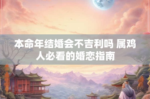 本命年结婚会不吉利吗 属鸡人必看的婚恋指南