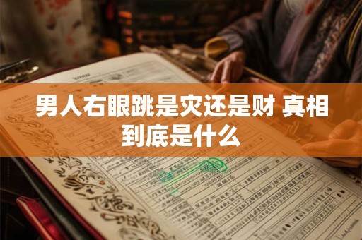 男人右眼跳是灾还是财 真相到底是什么