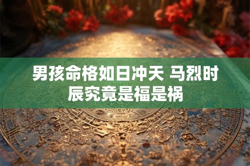 男孩命格如日冲天 马烈时辰究竟是福是祸