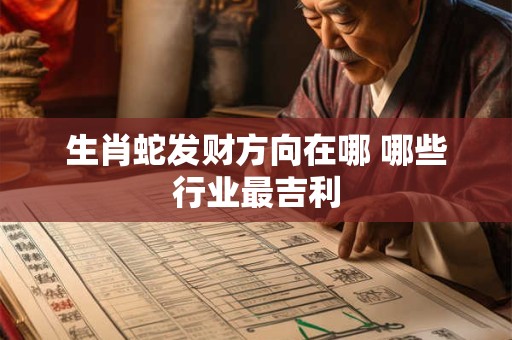 生肖蛇发财方向在哪 哪些行业最吉利