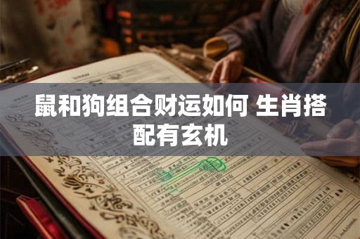 鼠和狗组合财运如何 生肖搭配有玄机