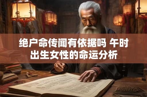 绝户命传闻有依据吗 午时出生女性的命运分析
