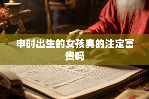 申时出生的女孩真的注定富贵吗