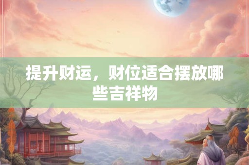 提升财运，财位适合摆放哪些吉祥物