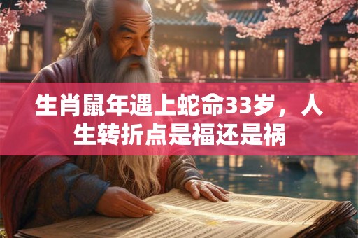 生肖鼠年遇上蛇命33岁，人生转折点是福还是祸