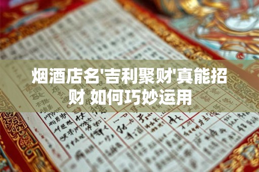 烟酒店名'吉利聚财'真能招财 如何巧妙运用