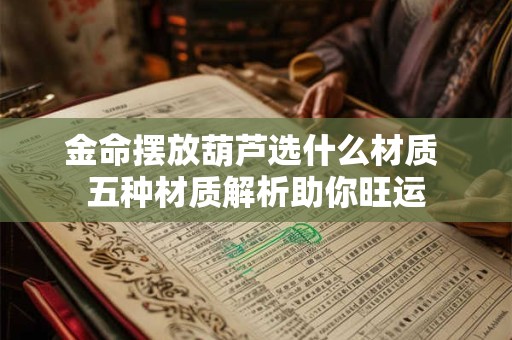 金命摆放葫芦选什么材质 五种材质解析助你旺运