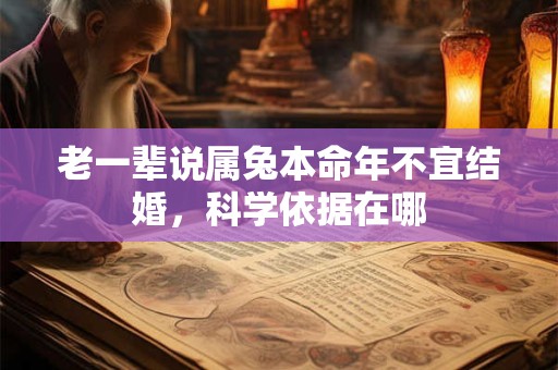 老一辈说属兔本命年不宜结婚，科学依据在哪