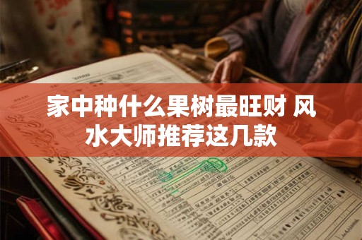 家中种什么果树最旺财 风水大师推荐这几款