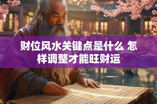 财位风水关键点是什么 怎样调整才能旺财运