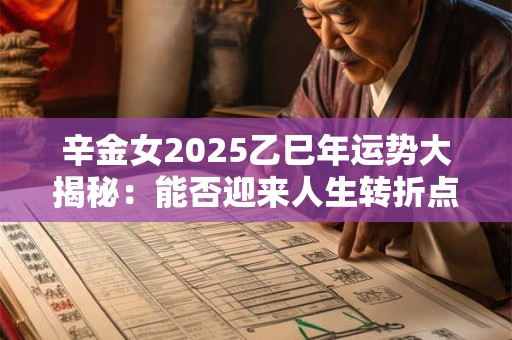 辛金女2025乙巳年运势大揭秘：能否迎来人生转折点