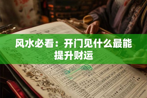 风水必看：开门见什么最能提升财运