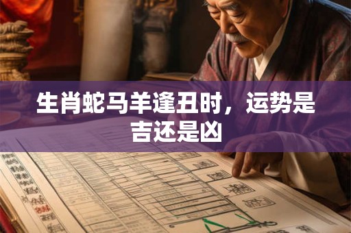 生肖蛇马羊逢丑时，运势是吉还是凶