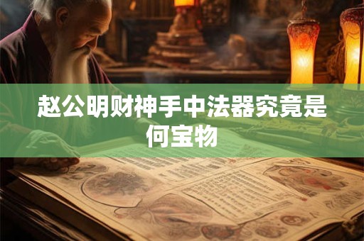 详细阅读:赵公明财神手中法器究竟是何宝物 赵公明财神手中法器究竟是何宝物