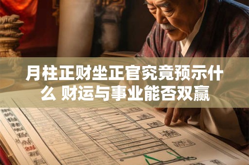 月柱正财坐正官究竟预示什么 财运与事业能否双赢