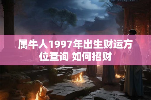 属牛人1997年出生财运方位查询 如何招财
