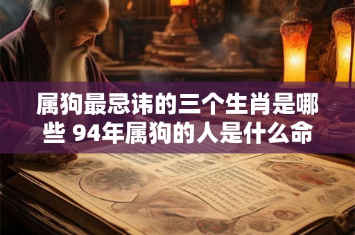 属狗最忌讳的三个生肖是哪些 94年属狗的人是什么命