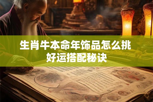 生肖牛本命年饰品怎么挑 好运搭配秘诀